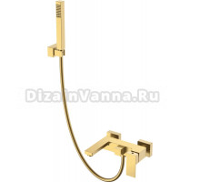 Смеситель для ванны с душем Boheme Qubic 473-MG matt gold