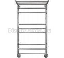 Полотенцесушитель водяной EWRIKA Сафо ИД1 100х50, хром, с полкой, с монтажным набором