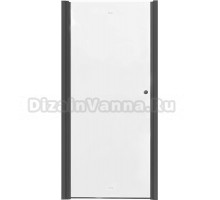 Душевая дверь в нишу Parly DE90B 90x185, профиль черный, стекло прозрачное