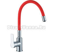 Смеситель для кухни Zollen Rhein 453439 с гибким изливом, красный