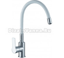 Смеситель для кухни Zollen Rhein 453440 с гибким изливом, белый