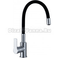 Смеситель для кухни Zollen Rhein 453444 с гибким изливом, чёрный