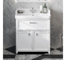 Тумба с раковиной Kerama Marazzi Pompei N 80 белая, с ящиком и дверцами