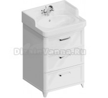 Тумба с раковиной Kerama Marazzi Pompei N 60 белая, с 3 ящиками