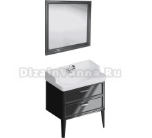 Мебель для ванной Kerama Marazzi Pompei N 80 черная, с 2 ящиками