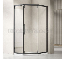 Душевой уголок Vincea Show VSP1-4SH100CLB 100x100, профиль черный