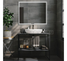 Мебель для ванной Kerama Marazzi Plaza Next 100 напольная, черная, серый камень