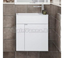 Тумба с раковиной Kerama Marazzi Lato LA.wb.50 подвесная, белая глянцевая