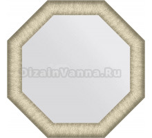 Зеркало Evoform Octagon BY 7428 55х55 брашированное серебро, в багетной раме