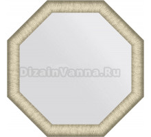 Зеркало Evoform Octagon BY 7429 65х65 брашированное серебро, в багетной раме