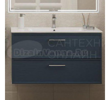 Тумба с раковиной Kerama Marazzi Piano Classic 95 подвесная, ясень синий матовый