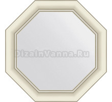 Зеркало Evoform Octagon BY 7430 51х51 белый с серебром, в багетной раме