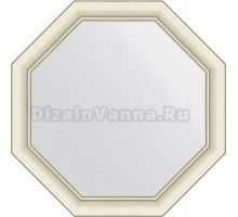 Зеркало Evoform Octagon BY 7431 61х61 белый с серебром, в багетной раме