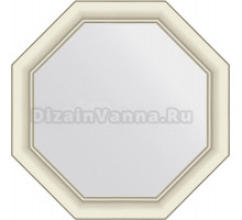 Зеркало Evoform Octagon BY 7437 56х56 белый с серебром, в багетной раме