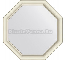Зеркало Evoform Octagon BY 7438 66х66 белый с серебром, в багетной раме