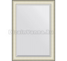 Зеркало Evoform Exclusive BY 7452 74х104 белая кожа с хромом, с фацетом в багетной раме