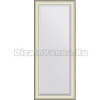 Зеркало Evoform Exclusive BY 7456 64х154 белая кожа с хромом, с фацетом в багетной раме