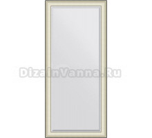 Зеркало Evoform Exclusive BY 7457 74х164 белая кожа с хромом, с фацетом в багетной раме