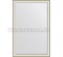 Зеркало Evoform Exclusive BY 7458 114х174 белая кожа с хромом, с фацетом в багетной раме