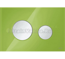 Кнопка смыва TECE Loop Modular 9240665 хром матовый, лицевая панель салатовая