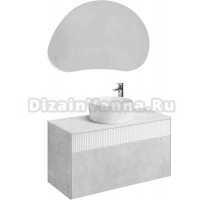 Мебель для ванной AQUATON Марбл 100 слэйт, белая матовая, раковина 32700C000