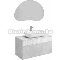 Мебель для ванной AQUATON Марбл 100 слэйт, белая матовая, раковина 1A73313KLK010