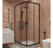 Душевой уголок DIWO Углич 100х80, профиль черный матовый