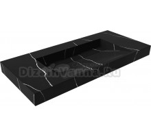Раковина Armadi Art Flat Nero Marquina 100 с кронштейнами