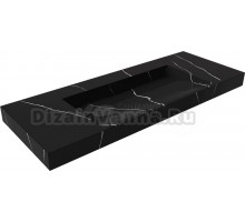 Раковина Armadi Art Flat Nero Marquina 120 с кронштейнами