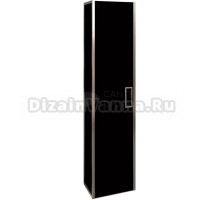 Шкаф-пенал Armadi Art Monaco подвесной, черный глянец, хром