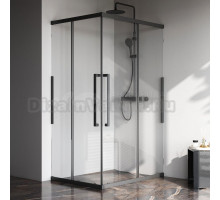 Душевой уголок AM.PM Func W84G-403-12090-BТ 120х90 см, профиль черный матовый