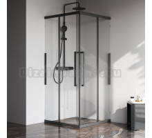 Душевой уголок AM.PM Func W84G-403-9090-BТ 90х90 см, профиль черный матовый