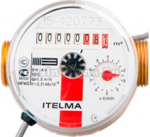 Счетчик для воды Itelma WFW24.D080 бытовой, для горячей воды, с импульсным выходом