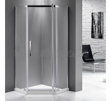 Душевой уголок Мирсант Smart Pentagon 100х100, профиль хром