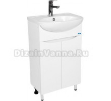 Тумба с раковиной VIANT Рим 50 напольная, белая, раковина Балтика