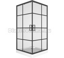 Душевой уголок Bauedge SB0017B, 90x90, с поддоном, профиль черный