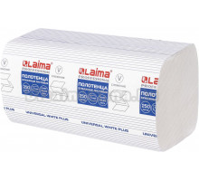 Бумажные полотенца LAIMA (H3) Universal White Plus, (Блок: 15 уп. по 250 шт)