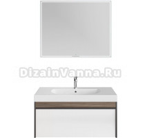 Мебель для ванной Kerama Marazzi Modula 100 подвесная, арабика, с раковиной Buongiorno 100