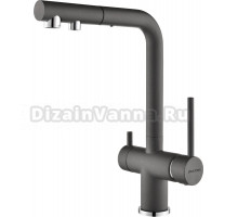 Смеситель для кухни Paulmark Serpentine Se213222-GRM, серый металлик