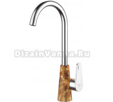Смеситель для кухни Plstart PL4001-24 хром, коричневый мрамор