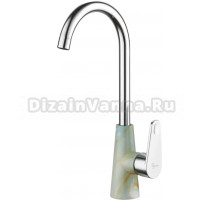 Смеситель для кухни Plstart PL4001-32 хром, серо-коричневый мрамор