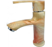 Смеситель для раковины Plstart PL1003-30 коричневый мрамор, хром