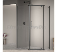 Душевой уголок RGW Passage PA-091B, 120х100, профиль черный, стекло прозрачное