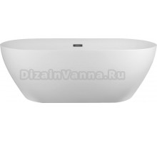 Акриловая ванна Ceruttispa D'lseo 160x75 см, отдельностоящая, овальная, с каркасом, со сливом-переливом
