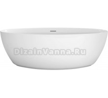 Акриловая ванна BelBagno BB707-1860-880 185x90 см, отдельностоящая, овальная, с ножками, со сливом-переливом, с донным клапаном