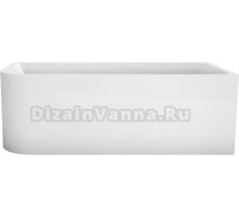 Акриловая ванна BelBagno BB712-1500-730-R 150x75 см, с ножками, со сливом-переливом, с донным клапаном, асимметричная