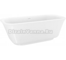 Акриловая ванна BelBagno Due BB702 170x80 см, отдельностоящая, со сливом-переливом, с донным клапаном