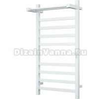 Полотенцесушитель электрический Bauedge Hotel Shelf R с полкой, 50х100, белый полуматовый