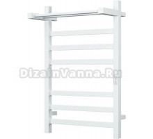 Полотенцесушитель электрический Bauedge Hotel Shelf R с полкой, 50х80, белый полуматовый