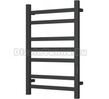 Полотенцесушитель электрический Bauedge Hotel R 50х80, матовый черный RAL9005